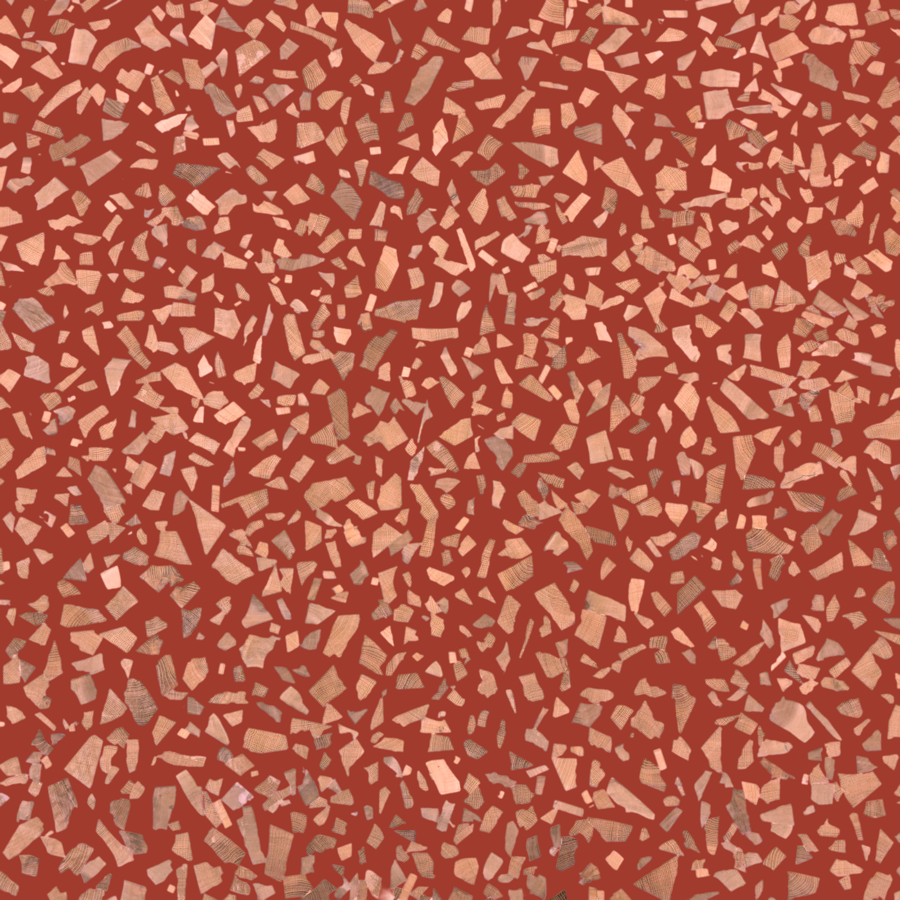 BRİCK RED wood terrazzo surface