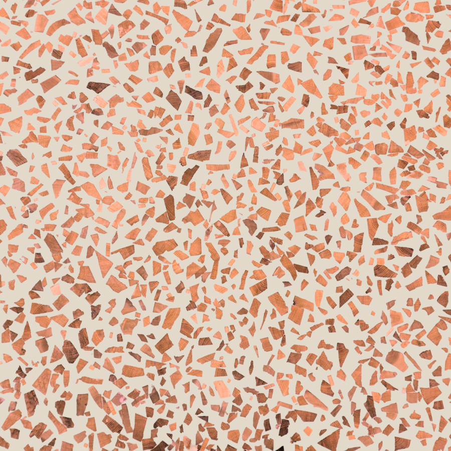 CREAM wood terrazzo surface