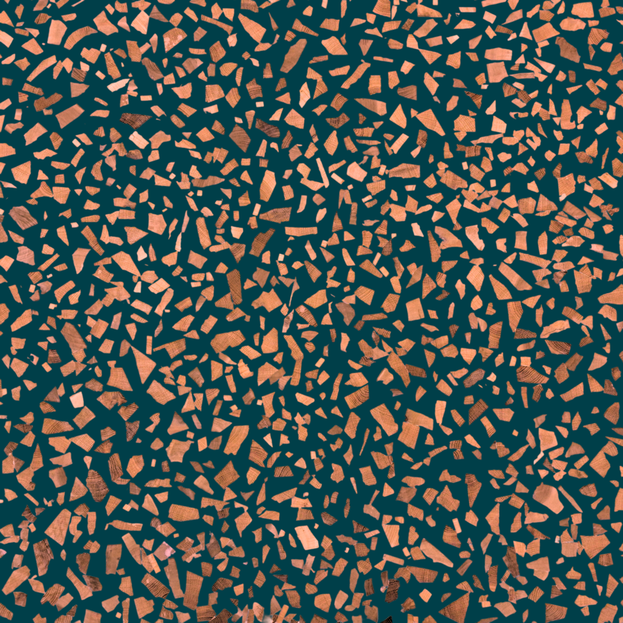 DEEP BLUE wood terrazzo surface