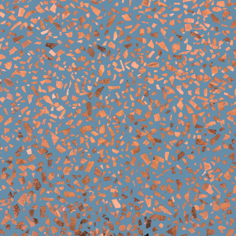MİST BLUE wood terrazzo surface