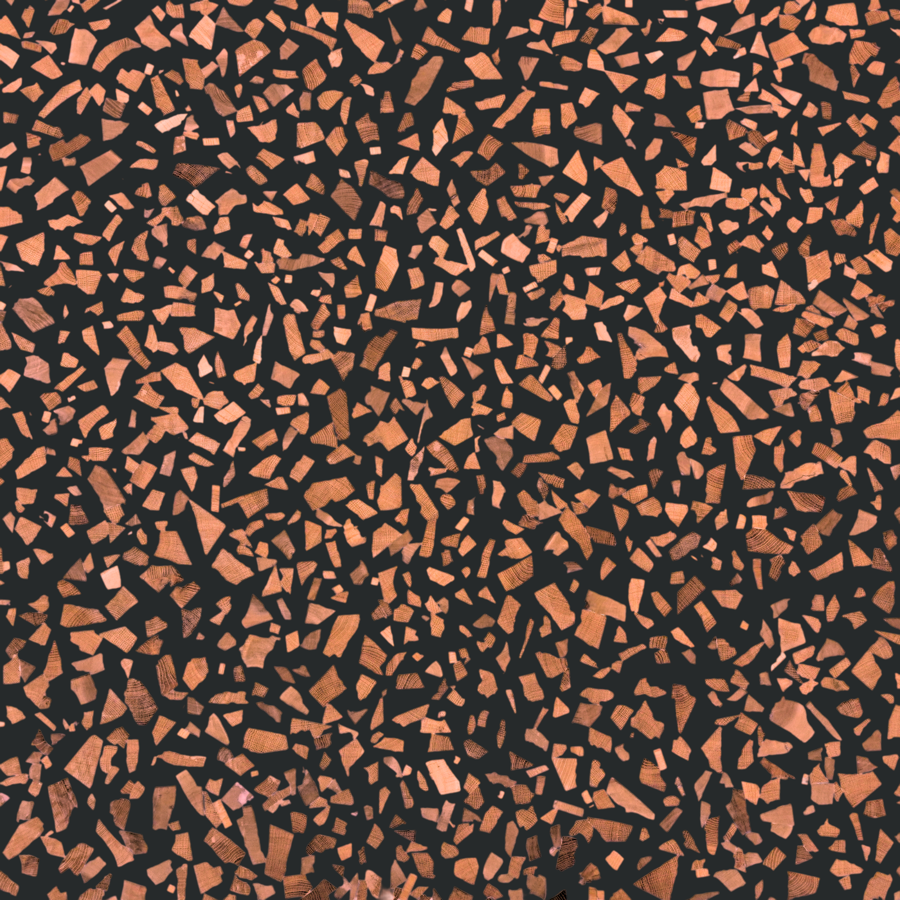 NOİR wood terrazzo surface