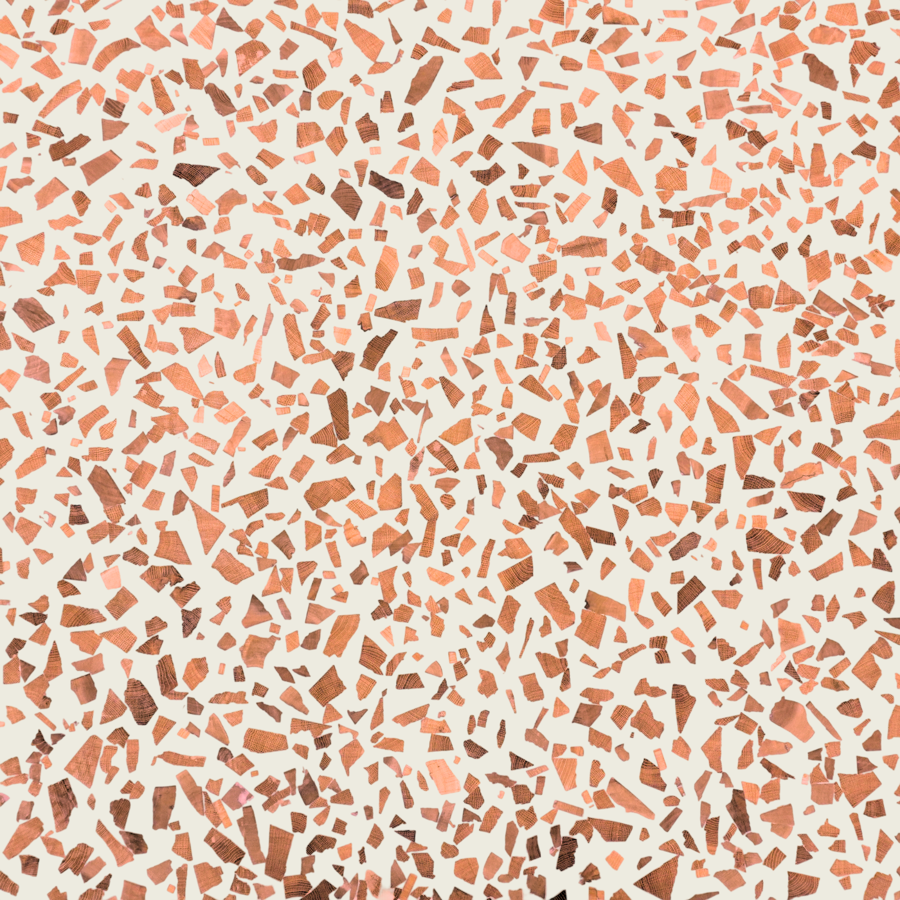 PURE WHİTE wood terrazzo surface