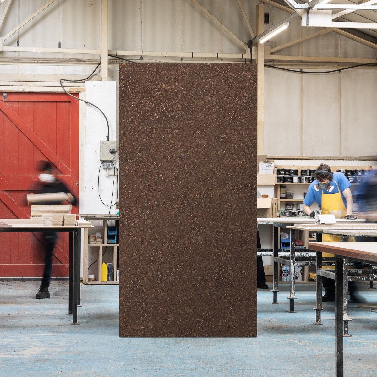 Chocolate Oak wood terrazzo surface