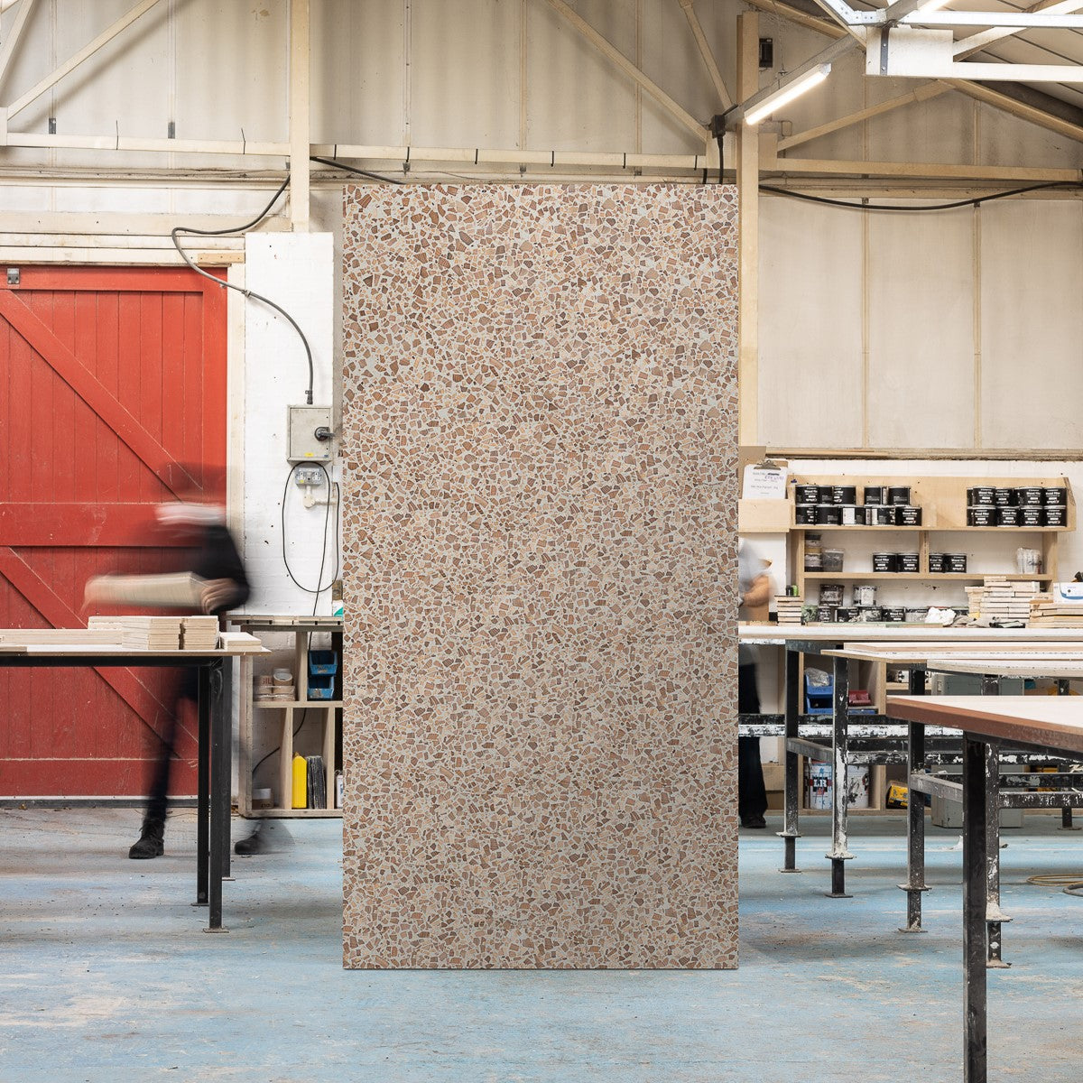 Pewter Oak wood terrazzo surface